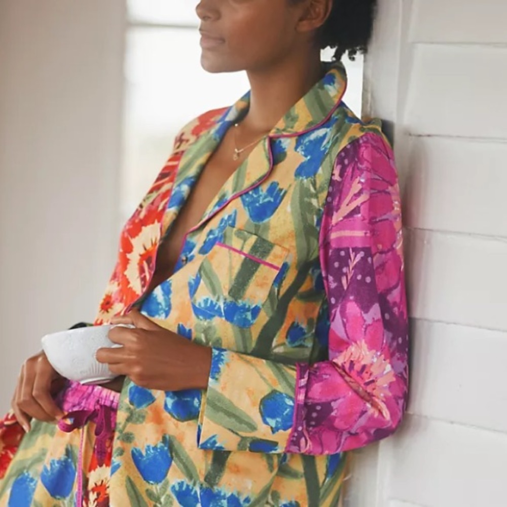Anthropologie Roeqiya Floral Pajama Set XS